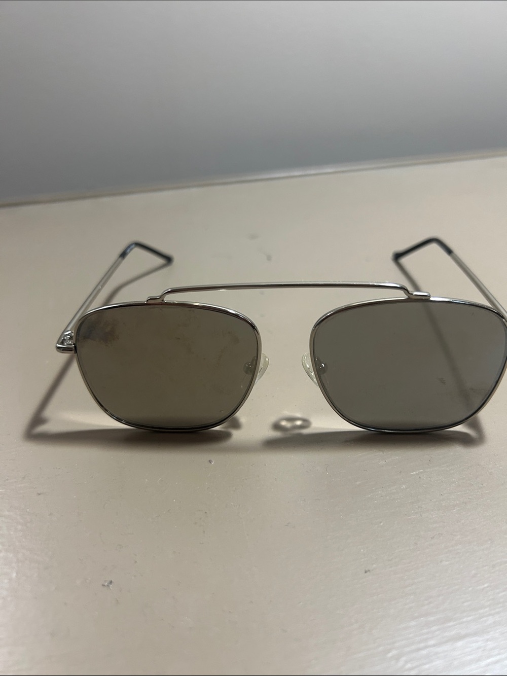 Spitfire Silver Frame Sunglasses with Gray Lenses